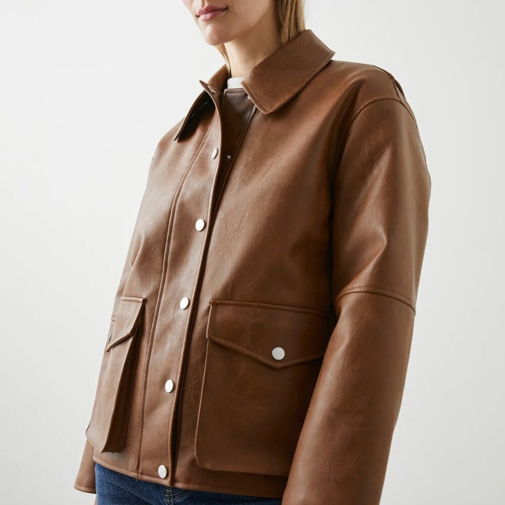 NWOT Rails Mathis Faux Leather Jacket - Picture 3 of 4